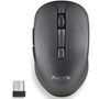 NGS Ratón Inalámbrico Recargable Multidispositivo Evo Spook Negro - Triple Conexión 2.4 GHz/Bluetooth 5.1/5.0, 3 Dispositivos, Botones Silenciosos, DPI Ajustable 800/1200/1600